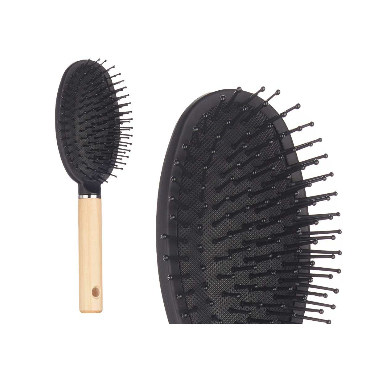 Brush Berilo Brown Black Wood Silicone Plastic (12 Units)